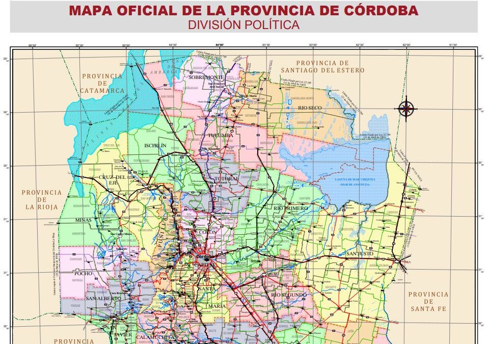¿Cómo se establecieron los límites oficiales de la Provincia de Córdoba?