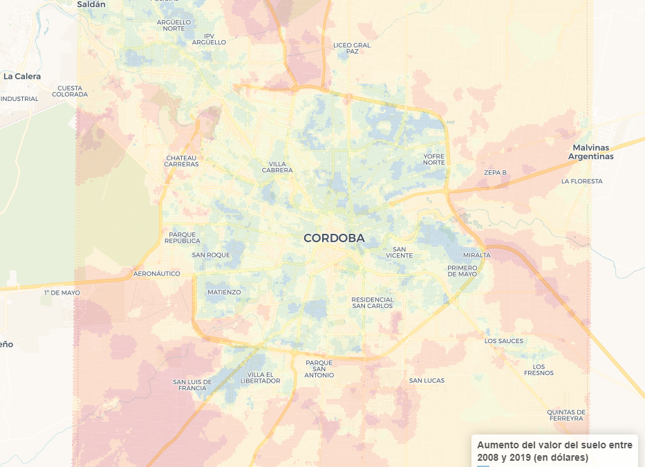 ¿Cómo evolucionó el valor de la tierra en la ciudad de Córdoba en la última década?