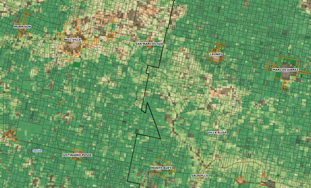 Rindes de soja y maíz: nuevo mapa presenta los datos a escala predial