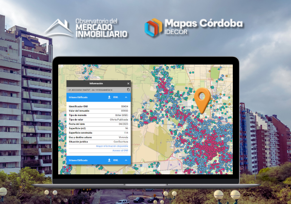 Consultá el mapa abierto del Observatorio Inmobiliario con los datos de 2023