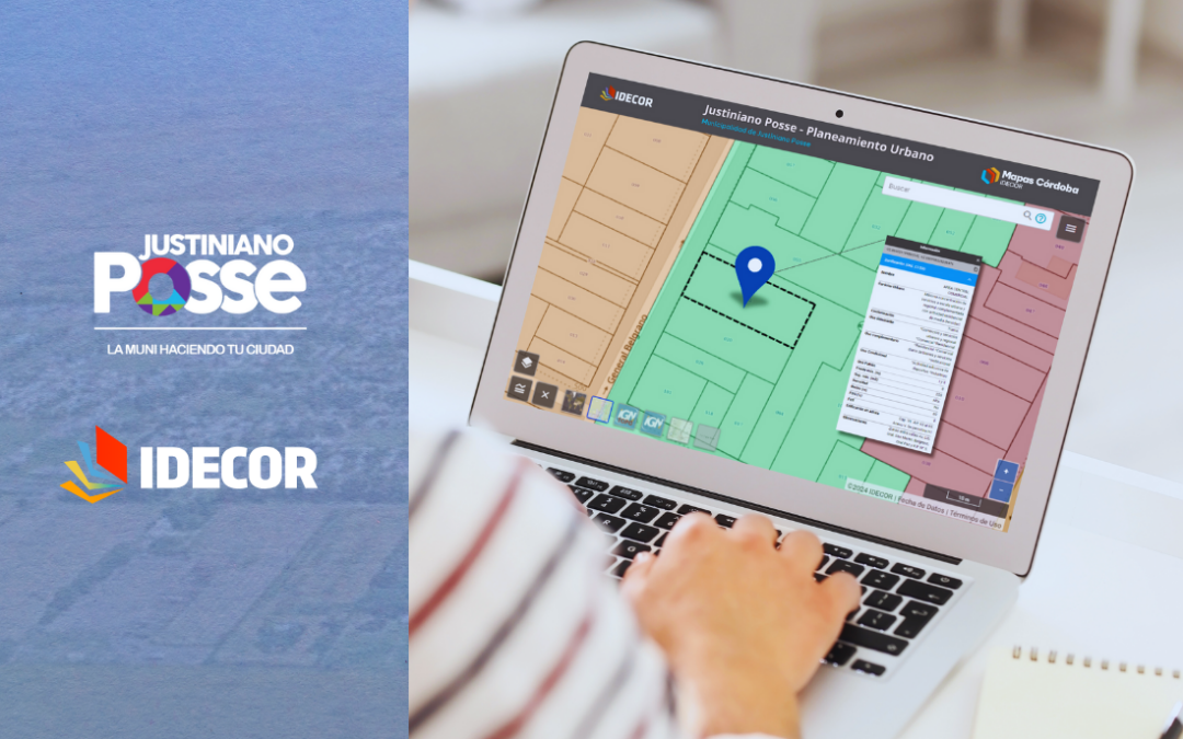 Justiniano Posse publica el mapa de planeamiento urbano con IDECOR Ciudades