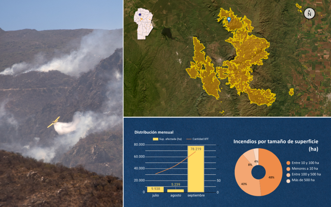 Áreas afectadas por incendios forestales, datos oficiales del 3er trimestre