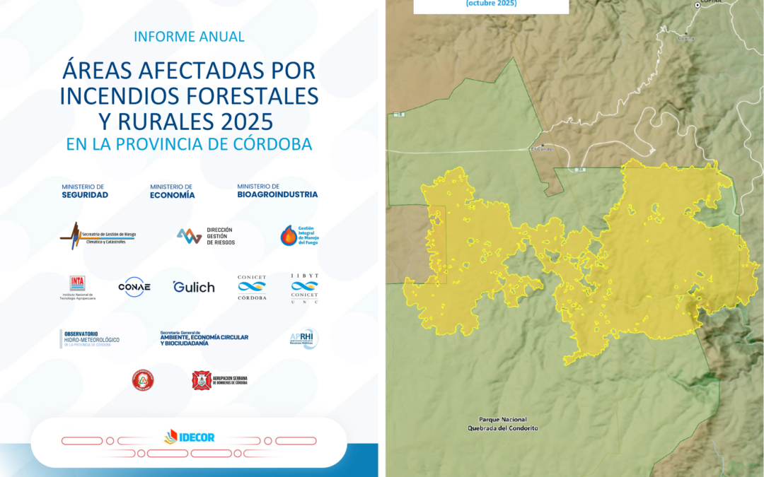 Áreas afectadas por Incendios Forestales y Rurales 2025