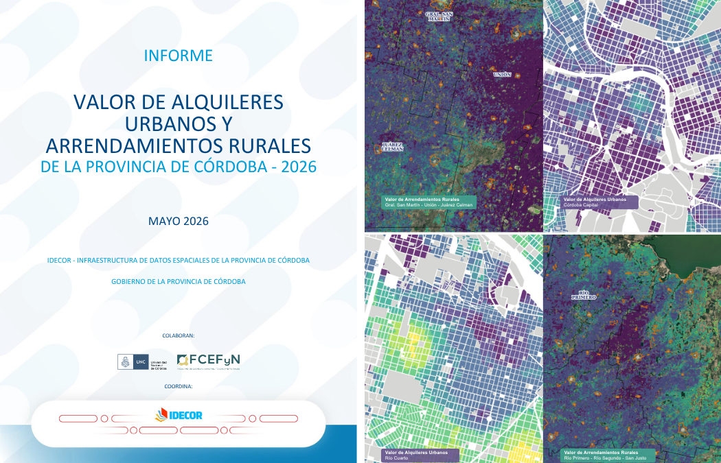 Valor de Alquileres urbanos y Arrendamientos rurales de la Provincia de Córdoba 2026