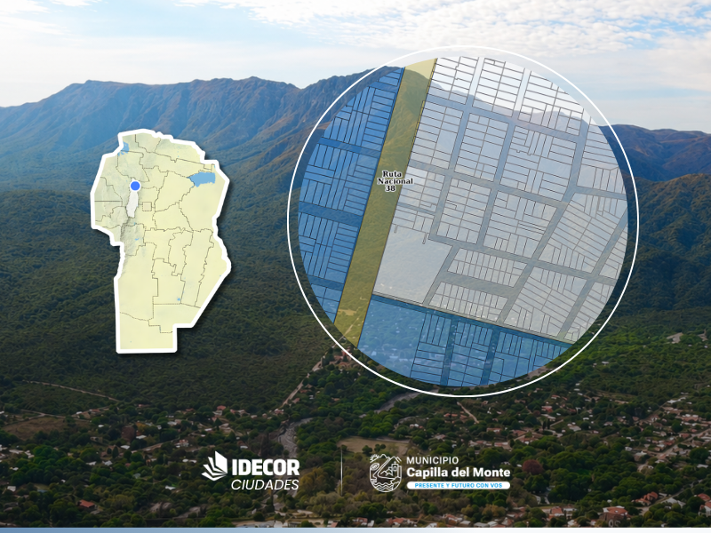 Capilla del Monte publica su mapa de planeamiento con IDECOR Ciudades